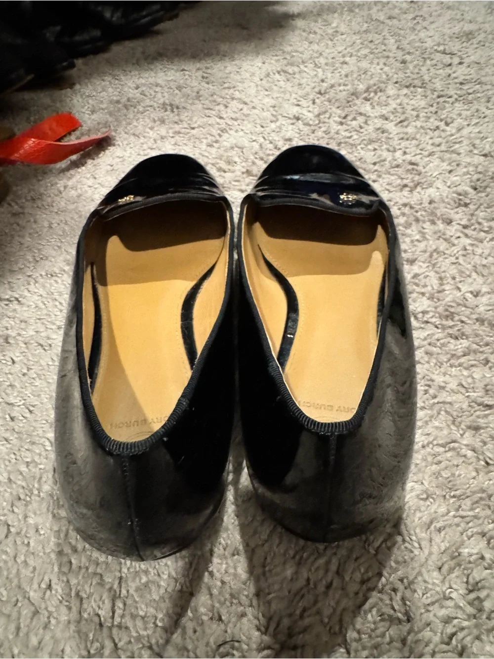 Tory Burch Black Patent Leather Slip-On Loafers
